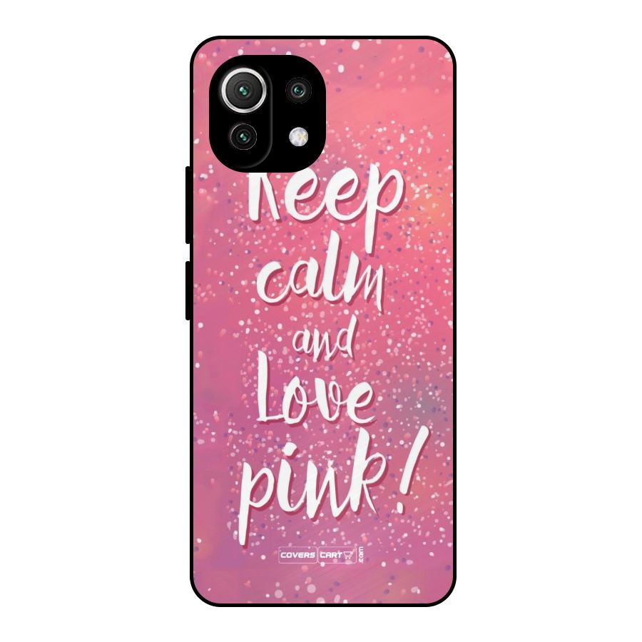 Love Pink Metal Back Case for Mi 11 Lite NE 5G
