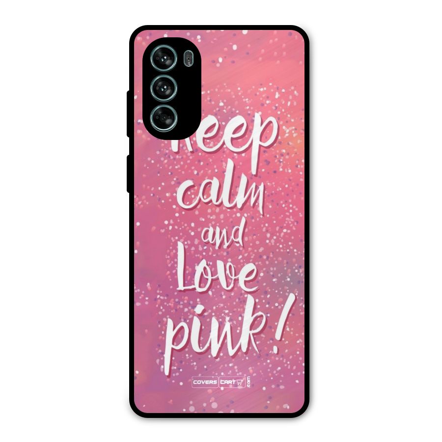 Love Pink Metal Back Case for Moto G62