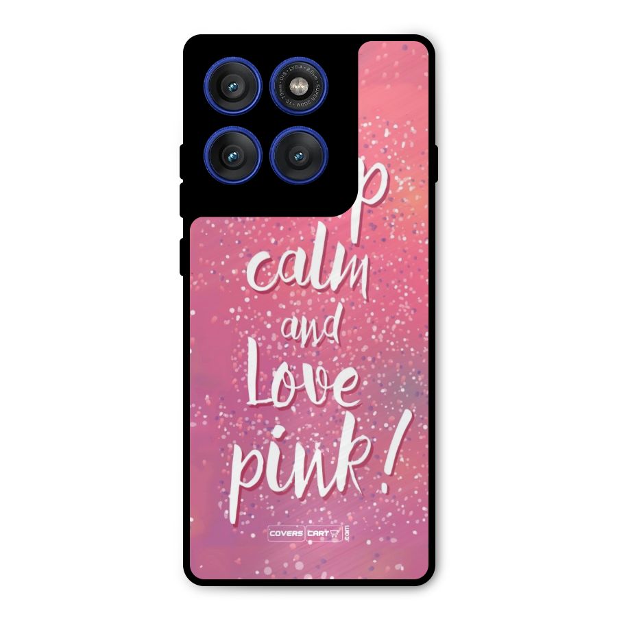 Love Pink Metal Back Case for Motorola Edge 60 Pro