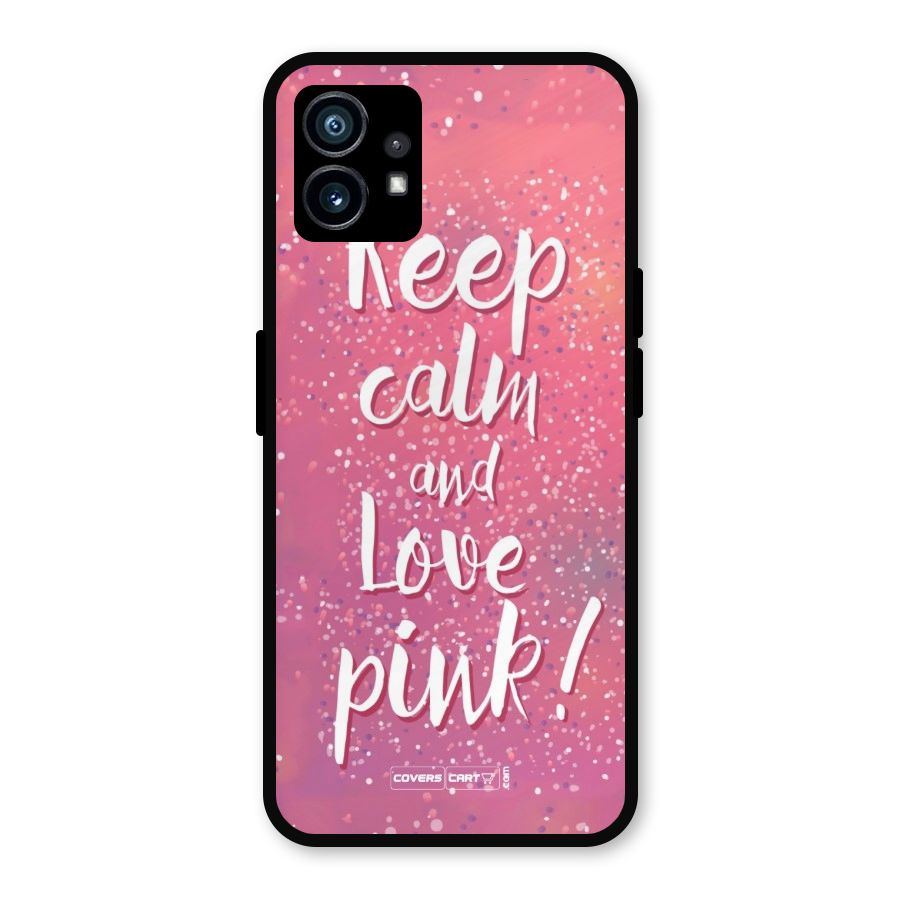 Love Pink Metal Back Case for Nothing Phone 1