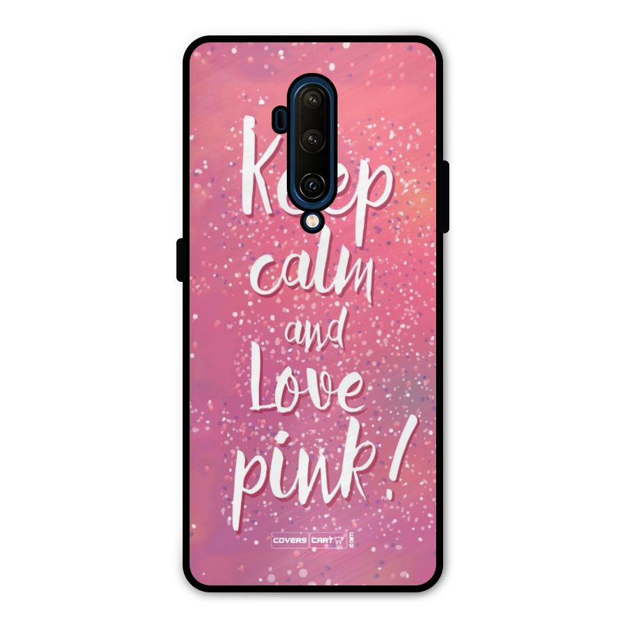 Love Pink Metal Back Case for OnePlus 7T Pro