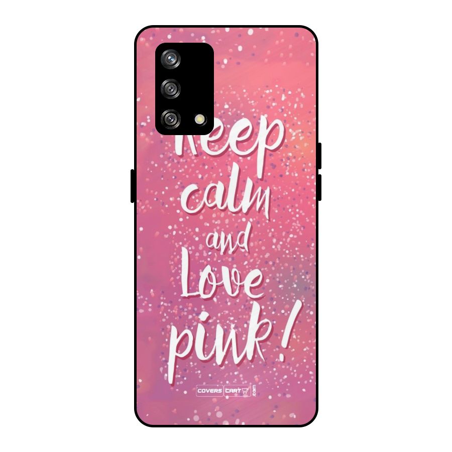 Love Pink Metal Back Case for Oppo F19