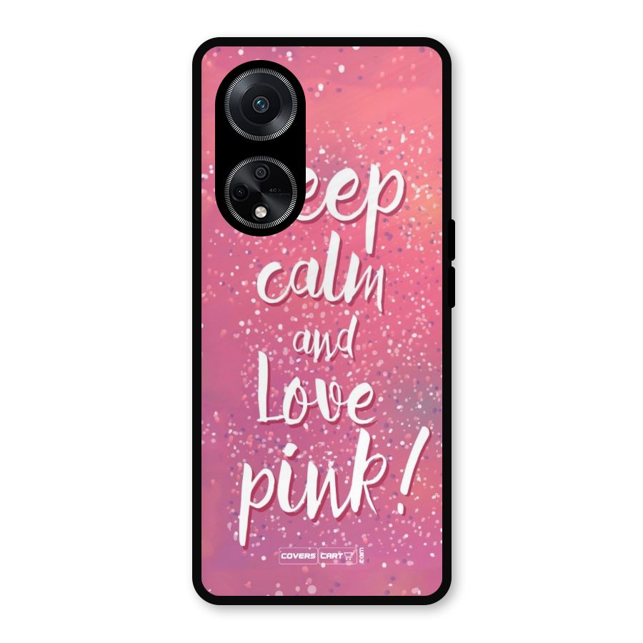 Love Pink Metal Back Case for Oppo F23