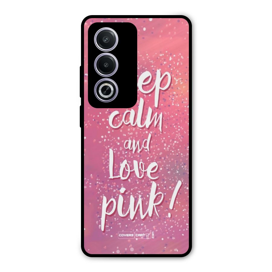 Love Pink Metal Back Case for Oppo K12x