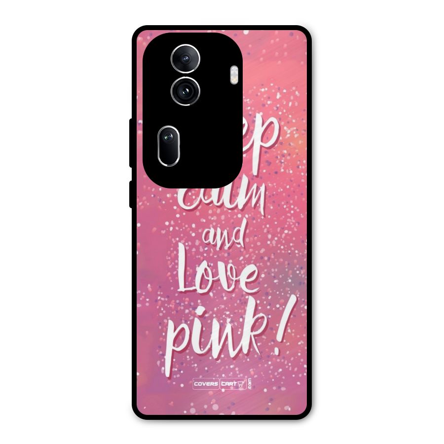 Love Pink Metal Back Case for Oppo Reno11 Pro 5G