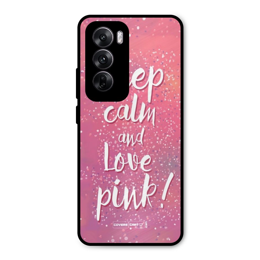 Love Pink Metal Back Case for Oppo Reno12