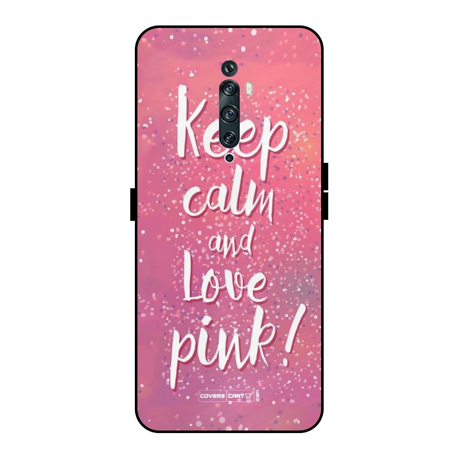 Love Pink Metal Back Case for Oppo Reno2 F