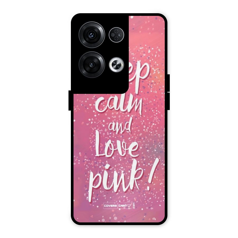 Love Pink Metal Back Case for Oppo Reno8 Pro 5G