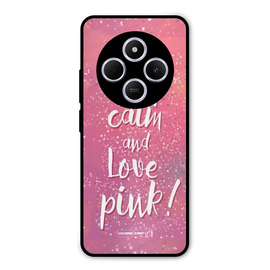 Love Pink Metal Back Case for Poco C75 5G