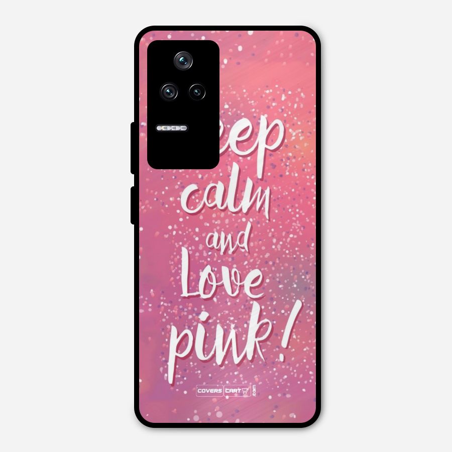 Love Pink Metal Back Case for Poco F4 5G