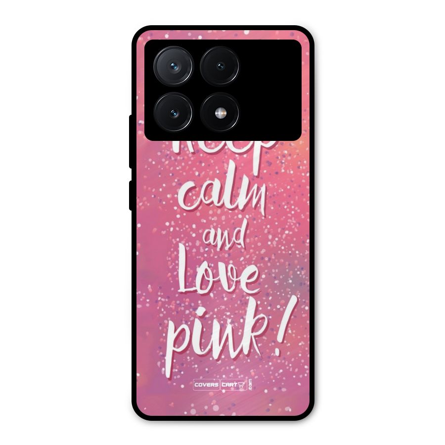 Love Pink Metal Back Case for Poco X6 Pro