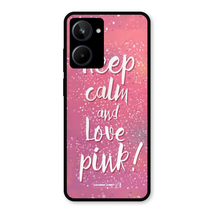 Love Pink Metal Back Case for Realme 10