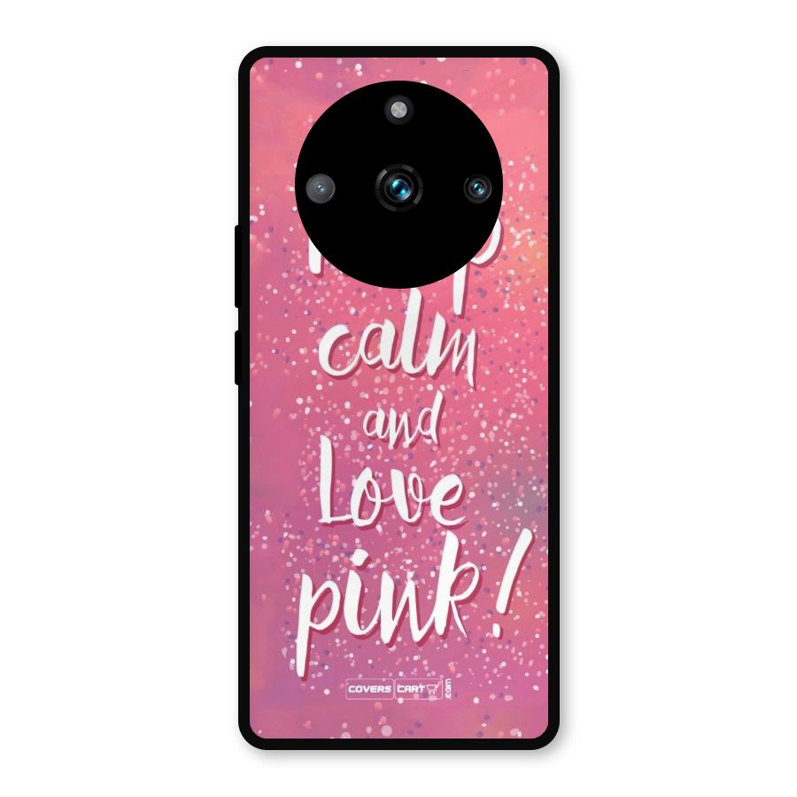 Love Pink Metal Back Case for Realme 11 Pro Plus
