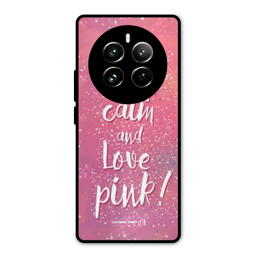 Love Pink Metal Back Case for Realme 12 Pro