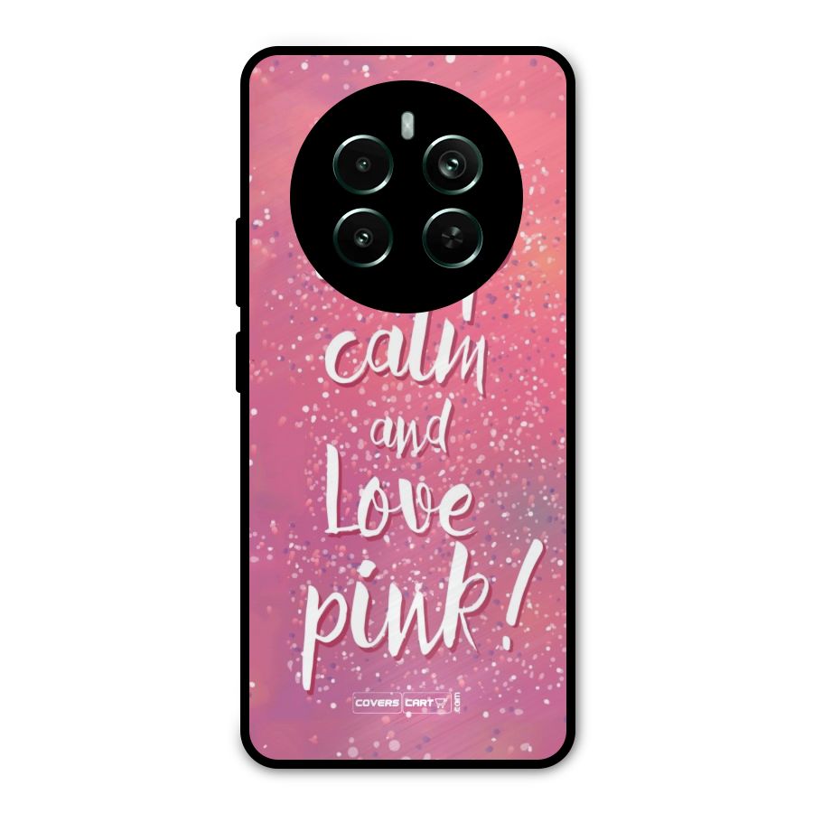 Love Pink Metal Back Case for Realme 12 Pro Plus