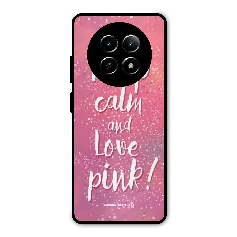 Love Pink Metal Back Case for Realme 13
