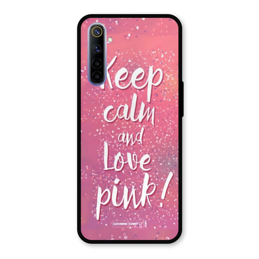Love Pink Metal Back Case for Realme 6i