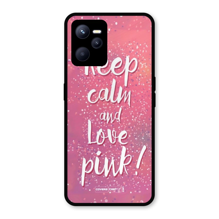 Love Pink Metal Back Case for Realme C35