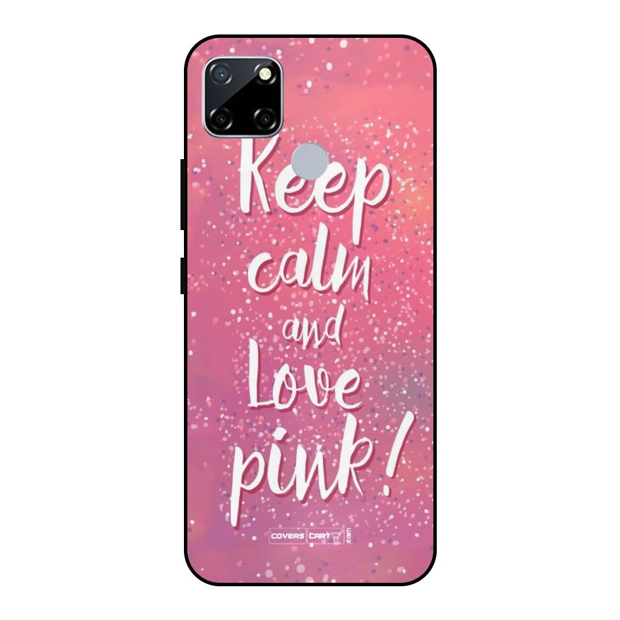 Love Pink Metal Back Case for Realme Narzo 20