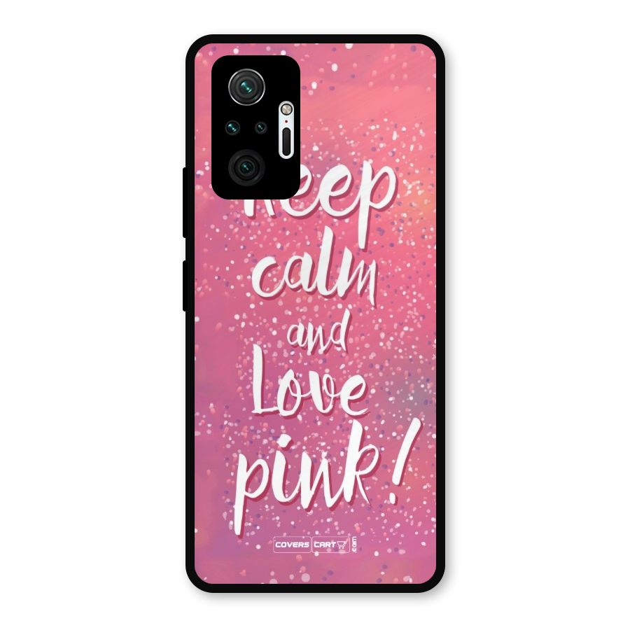 Love Pink Metal Back Case for Redmi Note 10 Pro