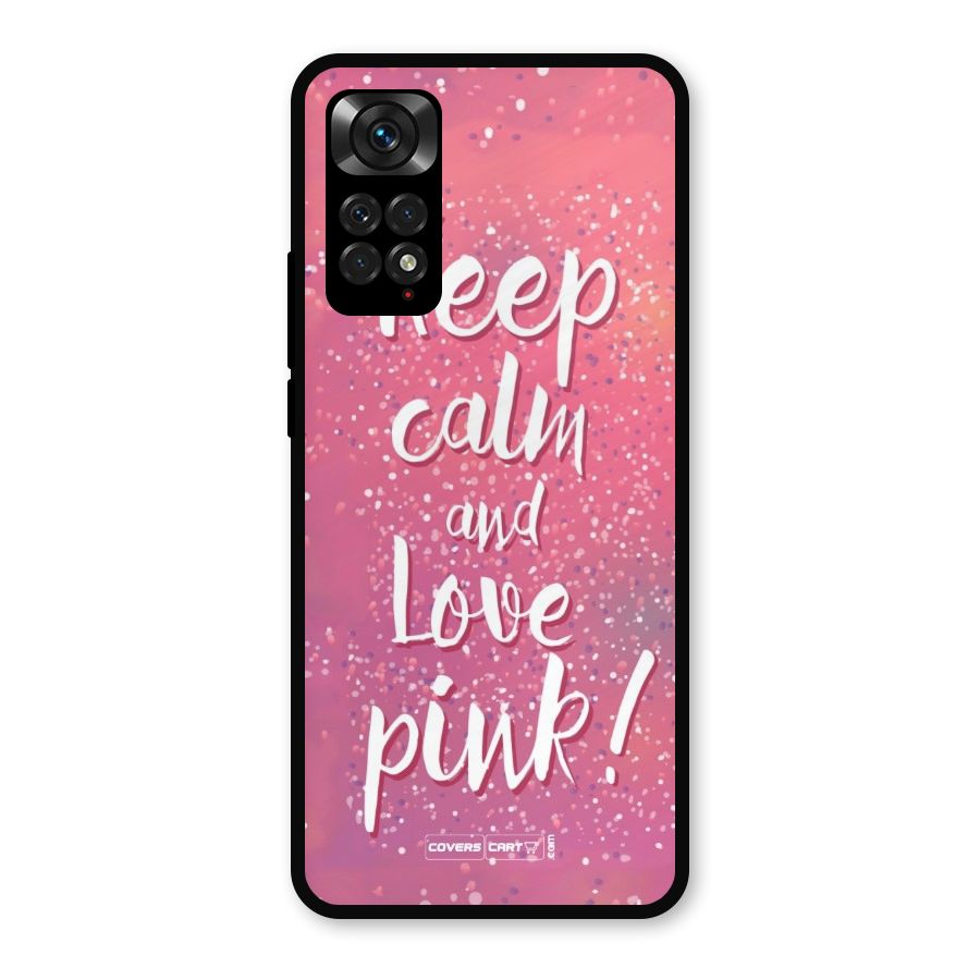 Love Pink Metal Back Case for Redmi Note 11s