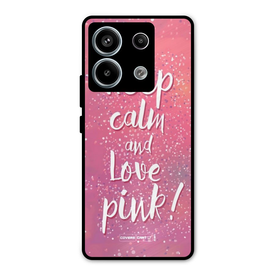 Love Pink Metal Back Case for Redmi Note 13 Pro 5G