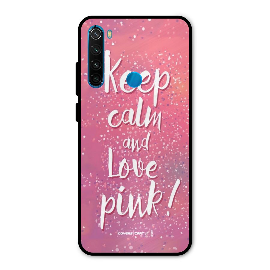 Love Pink Metal Back Case for Redmi Note 8
