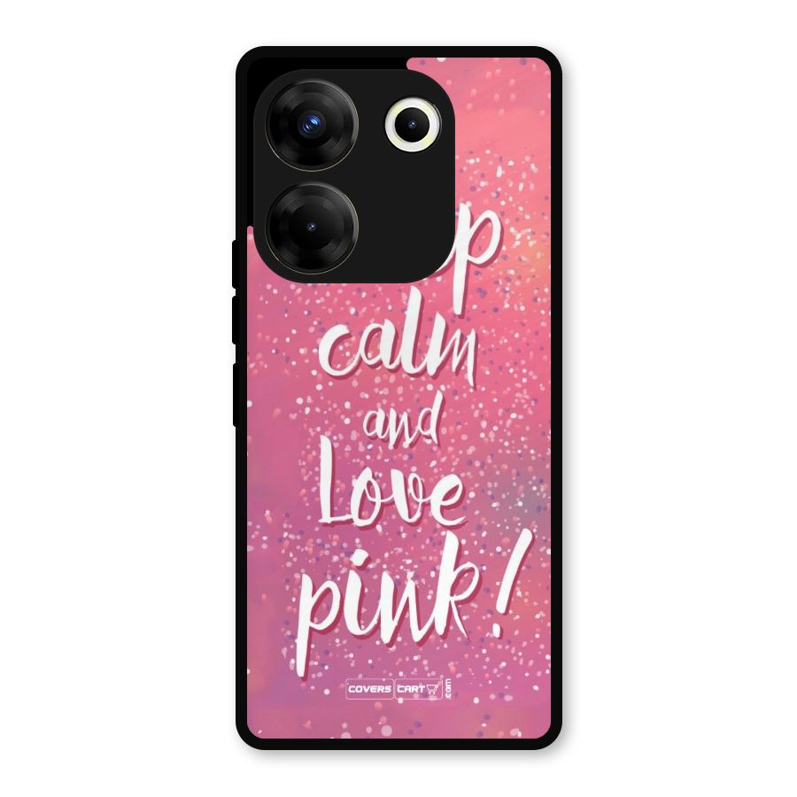 Love Pink Metal Back Case for Tecno Camon 20 Pro