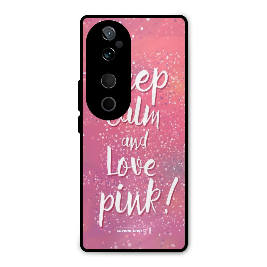 Love Pink Metal Back Case for Vivo T3 Ultra