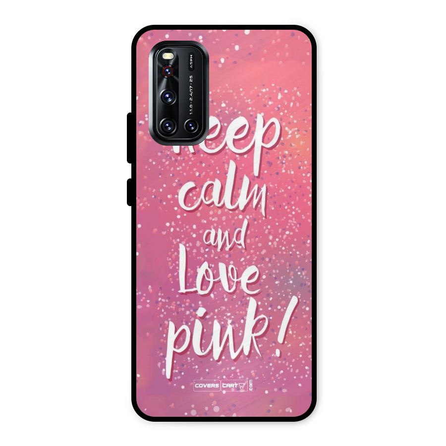 Love Pink Metal Back Case for Vivo V19