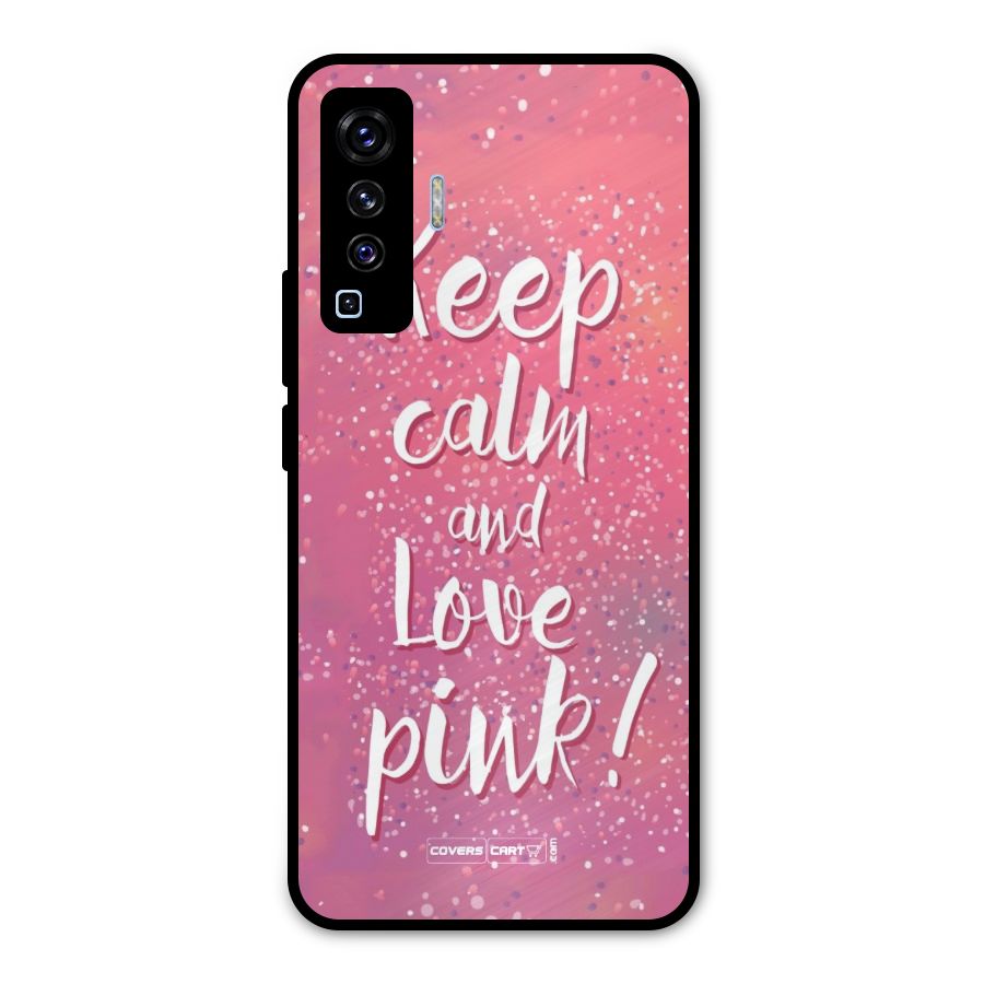 Love Pink Metal Back Case for Vivo X50