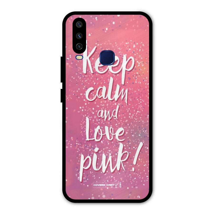 Love Pink Metal Back Case for Vivo Y12