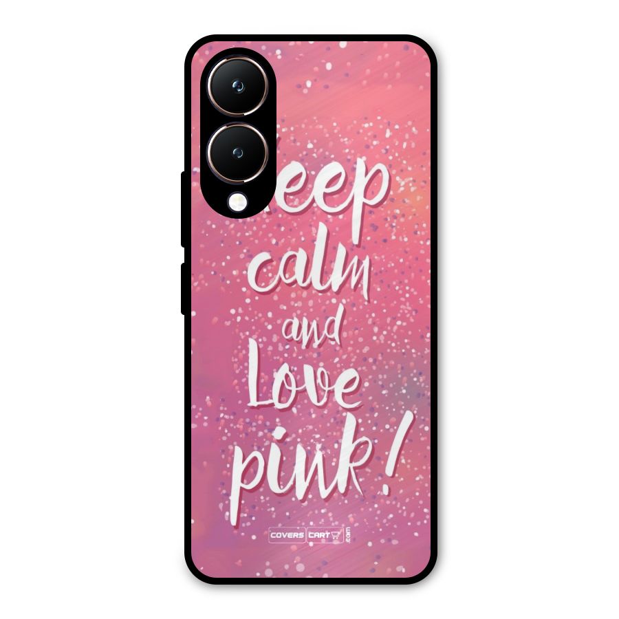 Love Pink Metal Back Case for Vivo Y28