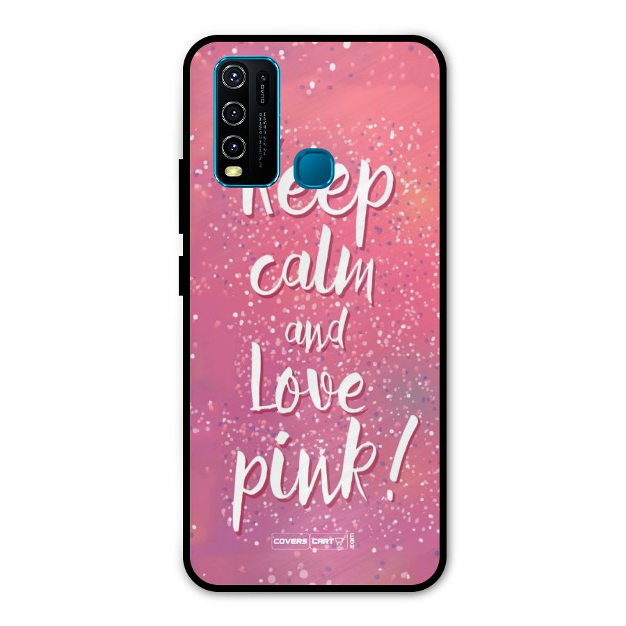 Love Pink Metal Back Case for Vivo Y30
