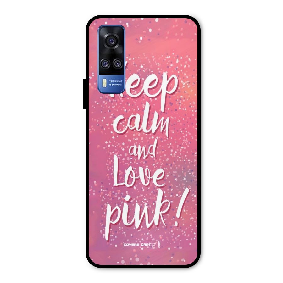 Love Pink Metal Back Case for Vivo Y31
