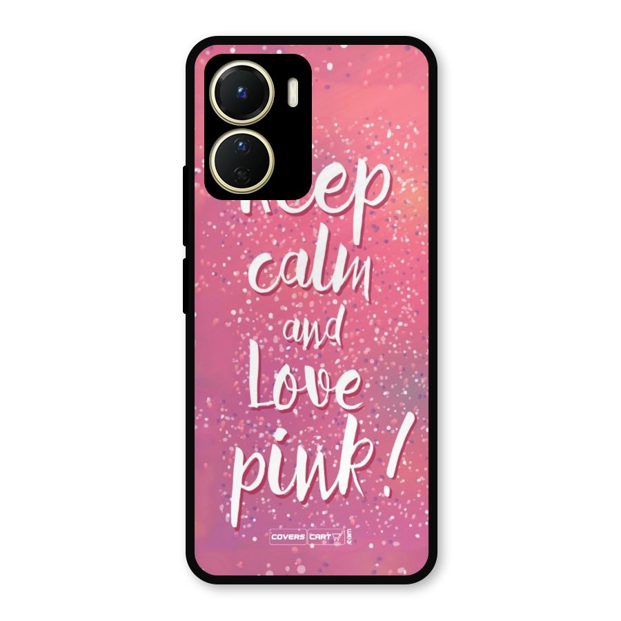 Love Pink Metal Back Case for Vivo Y56