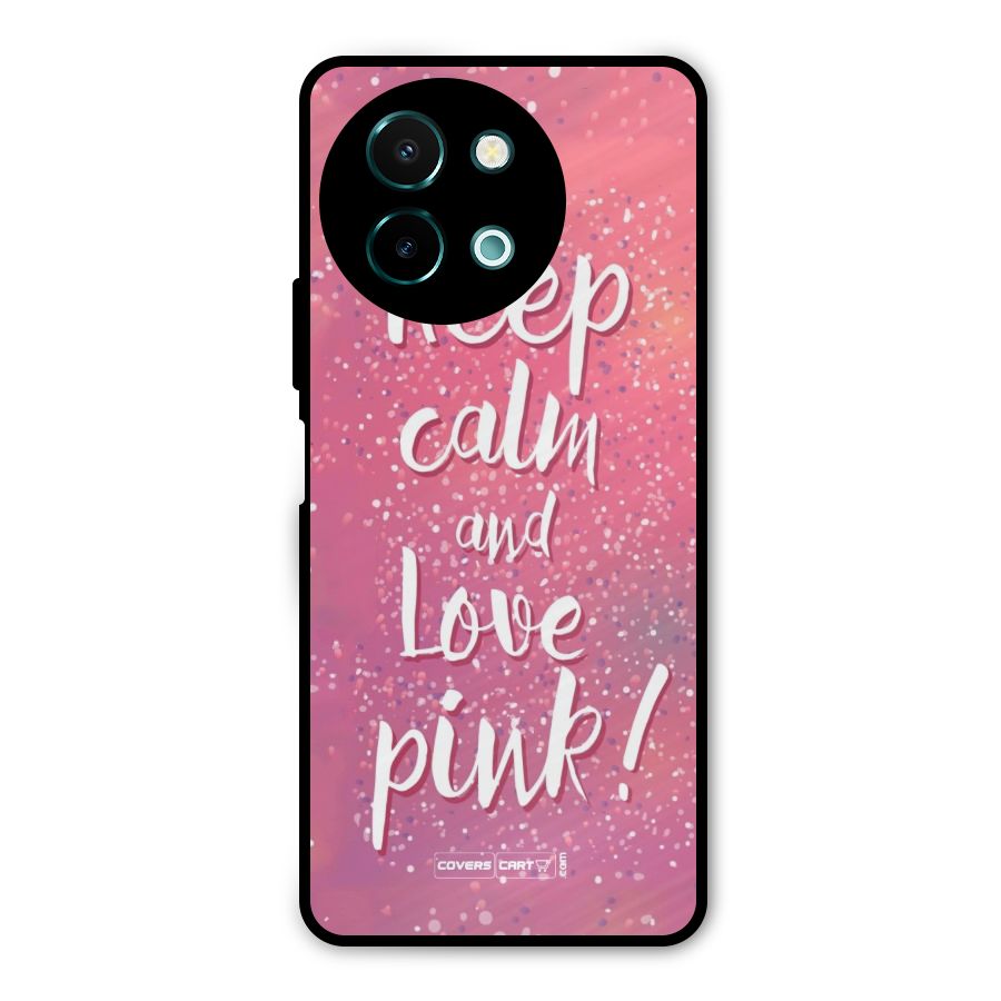 Love Pink Metal Back Case for Vivo Y58