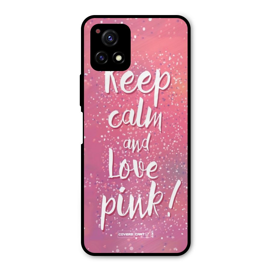 Love Pink Metal Back Case for Vivo Y72 5G