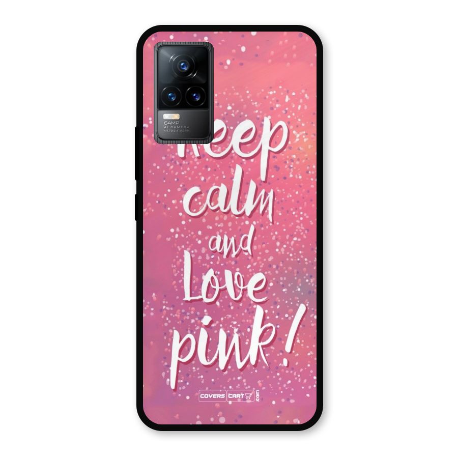 Love Pink Metal Back Case for Vivo Y73