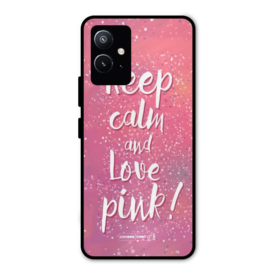 Love Pink Metal Back Case for Vivo Y75 5G