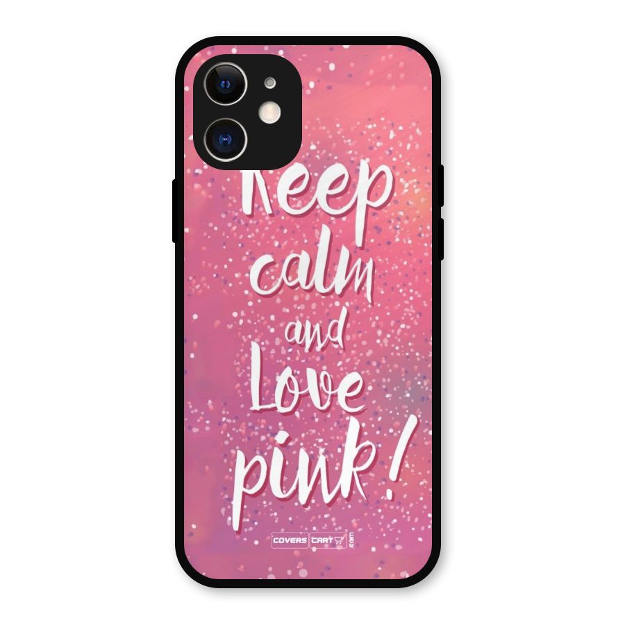 Love Pink Metal Back Case for iPhone 12