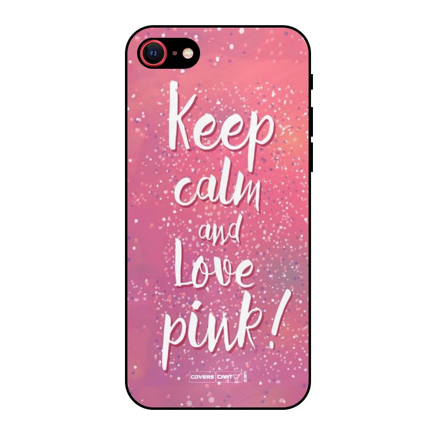 Love Pink Metal Back Case for iPhone SE 2022