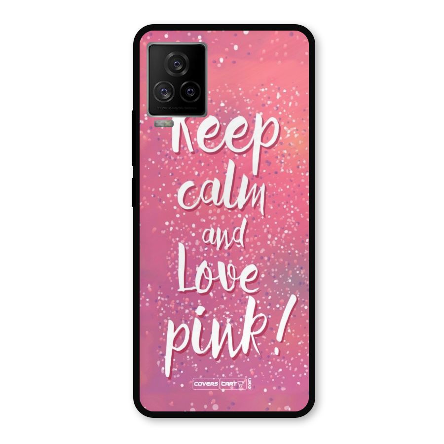 Love Pink Metal Back Case for iQOO 7 Legend 5G