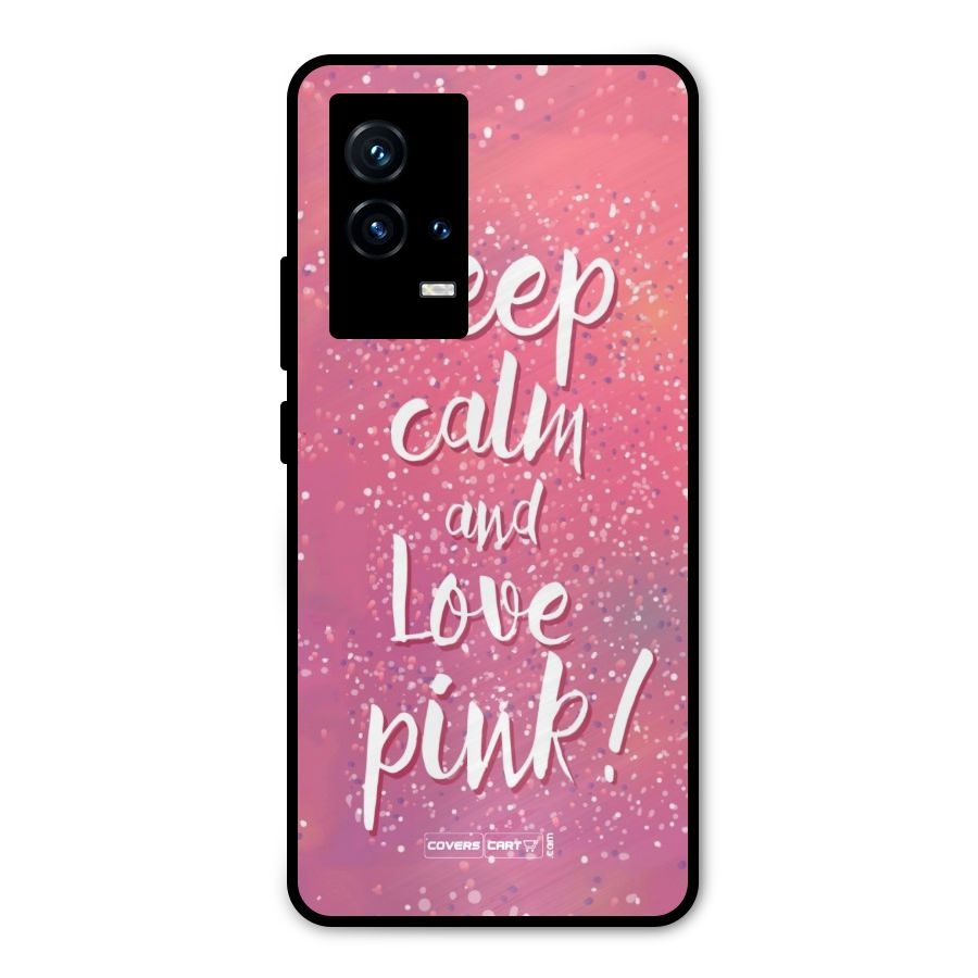 Love Pink Metal Back Case for iQOO 9 5G