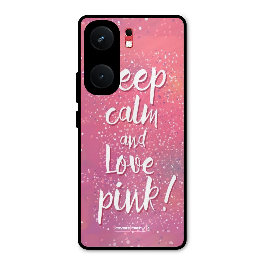Love Pink Metal Back Case for iQOO Neo 9 Pro