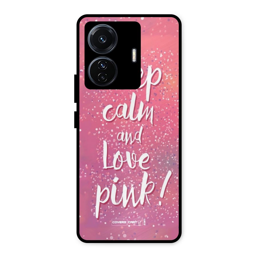 Love Pink Metal Back Case for iQOO Z6