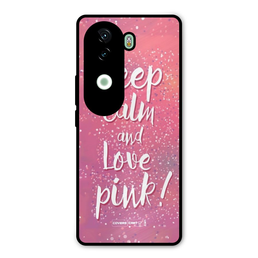 Love Pink Metal Back Case for iQOO Z9s