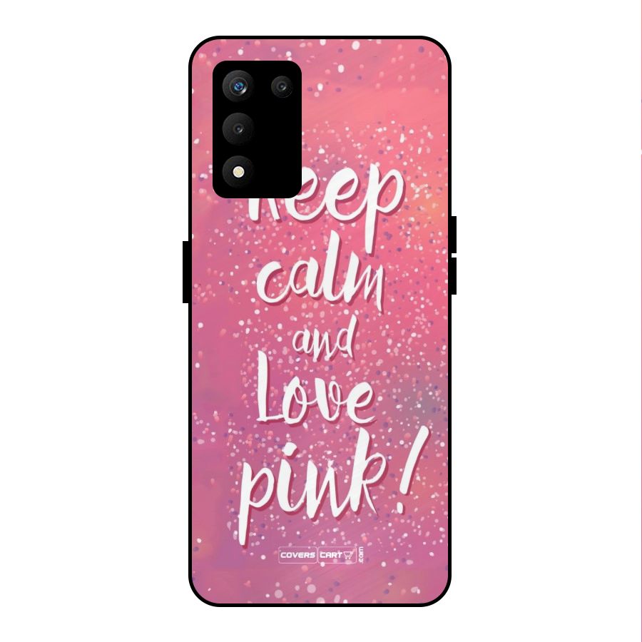 Love Pink Metal Back Case for realme 9 5G SE