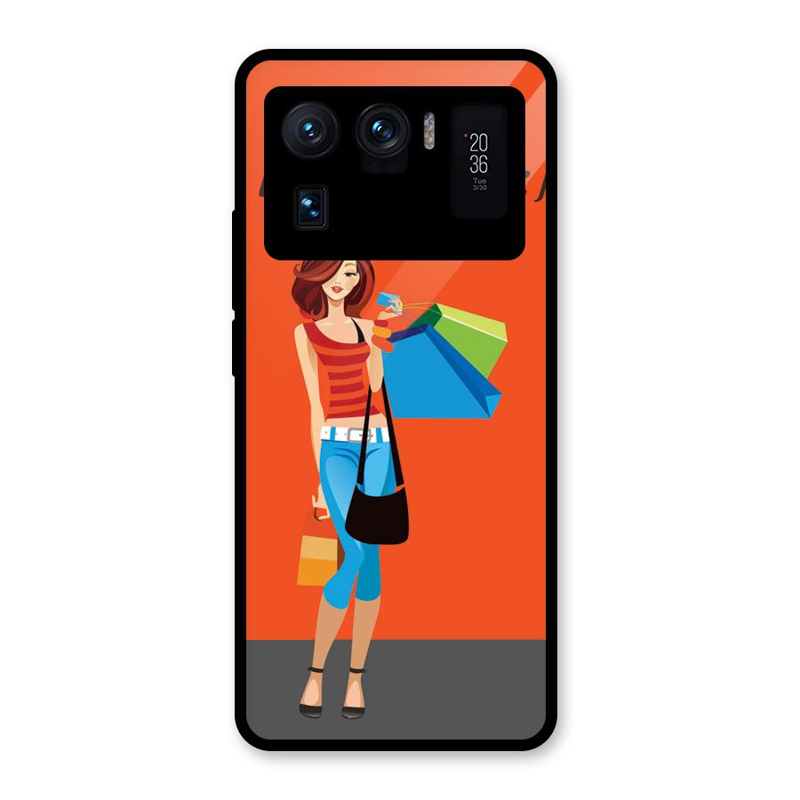 Love Shopping Classy Girl Glass Back Case for Mi 11 Ultra