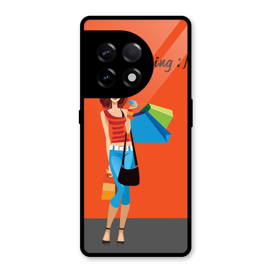 Love Shopping Classy Girl Glass Back Case for OnePlus 11R
